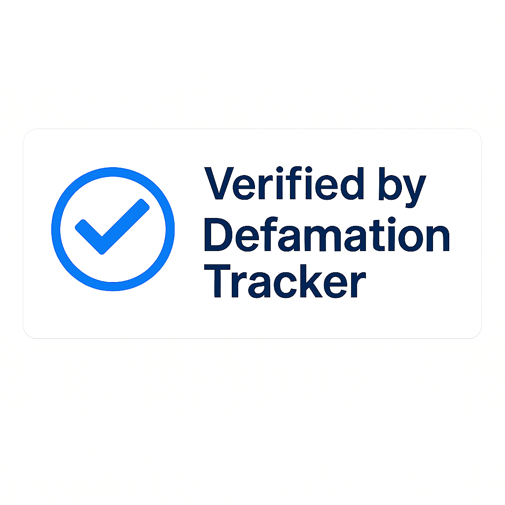 Verified by Defamation Tracker
